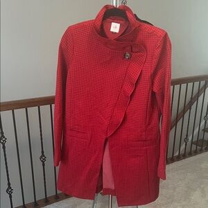 CAbi Scarlet Checkered Blazer